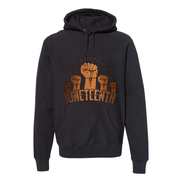 Free Ish Fist Juneteenth Melanin Black History Premium Hoodie