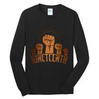 Free Ish Fist Juneteenth Melanin Black History Tall Long Sleeve T-Shirt