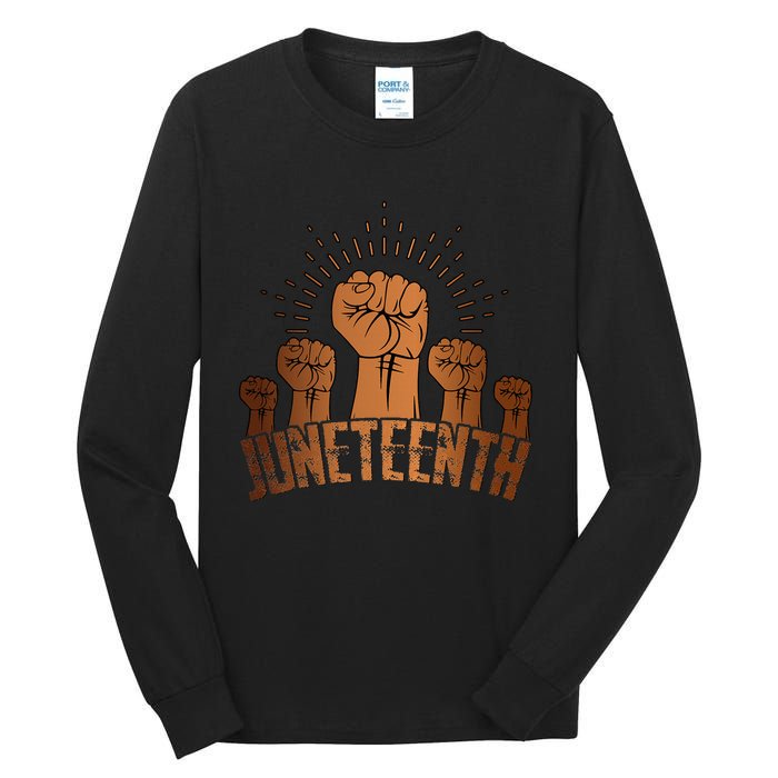 Free Ish Fist Juneteenth Melanin Black History Tall Long Sleeve T-Shirt