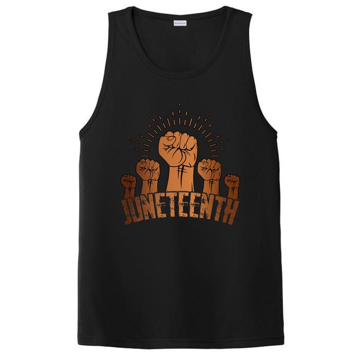 Free Ish Fist Juneteenth Melanin Black History PosiCharge Competitor Tank