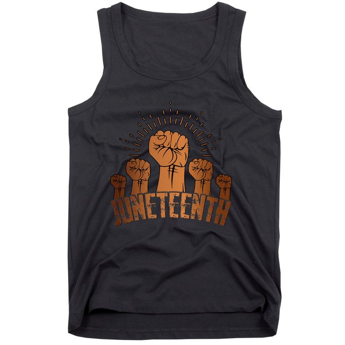 Free Ish Fist Juneteenth Melanin Black History Tank Top