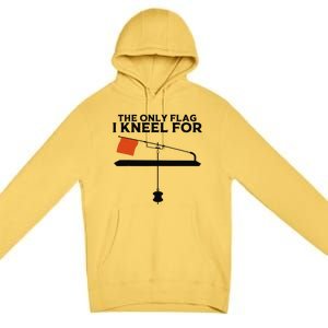 Funny Ice Fishing Tip Up Gift Cool Fishermen Fishing Flag Premium Pullover Hoodie