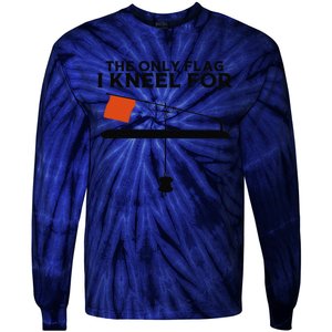 Funny Ice Fishing Tip Up Gift Cool Fishermen Fishing Flag Tie-Dye Long Sleeve Shirt