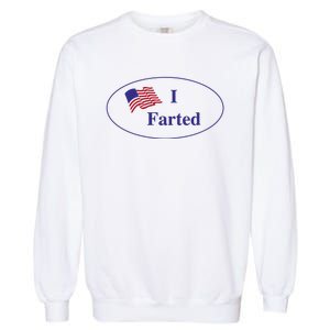 Funny I Farted Funny Gas Prices Funny Memes Us Flag Garment-Dyed Sweatshirt