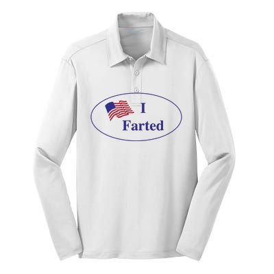 Funny I Farted Funny Gas Prices Funny Memes Us Flag Silk Touch Performance Long Sleeve Polo