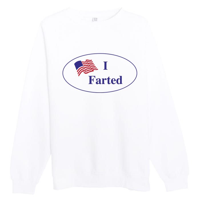 Funny I Farted Funny Gas Prices Funny Memes Us Flag Premium Crewneck Sweatshirt