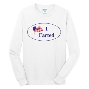 Funny I Farted Funny Gas Prices Funny Memes Us Flag Tall Long Sleeve T-Shirt