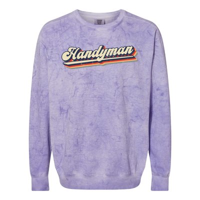 Funny I Fix Things & Handyman Colorblast Crewneck Sweatshirt