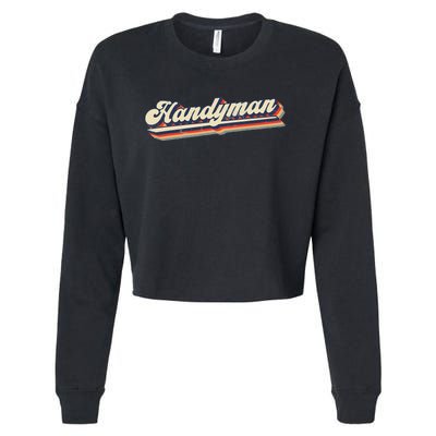 Funny I Fix Things & Handyman Cropped Pullover Crew