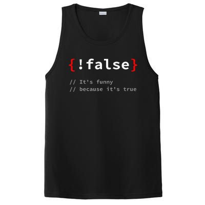 False ItS Funny Because ItS True Programmer Humor PosiCharge Competitor Tank