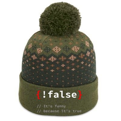 False ItS Funny Because ItS True Programmer Humor The Baniff Cuffed Pom Beanie