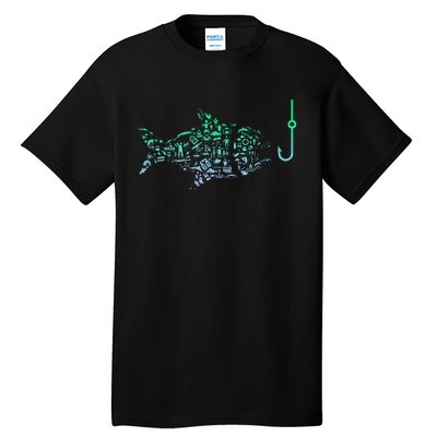 Fishing Icon For Fisherman Fish Hook Fishing Tall T-Shirt