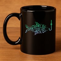 Fishing Icon For Fisherman Fish Hook Fishing 11oz C Handle Ceramic Mug