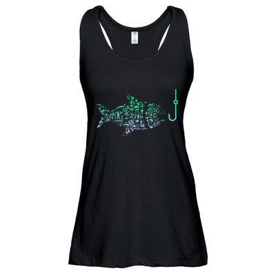 Fishing Icon For Fisherman Fish Hook Fishing Ladies Essential Flowy Tank