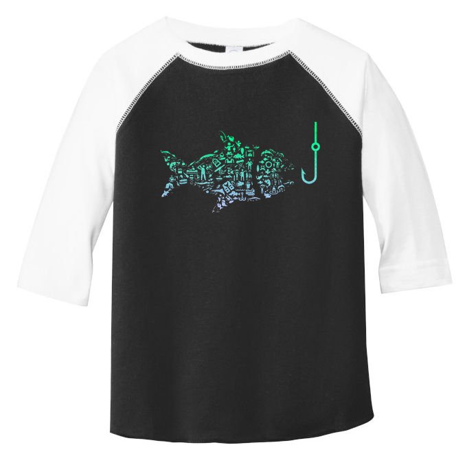 Fishing Icon For Fisherman Fish Hook Fishing Toddler Fine Jersey T-Shirt