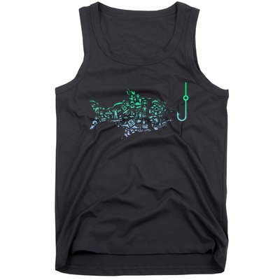 Fishing Icon For Fisherman Fish Hook Fishing Tank Top