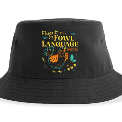 Fluent In Fowl Language Sustainable Bucket Hat