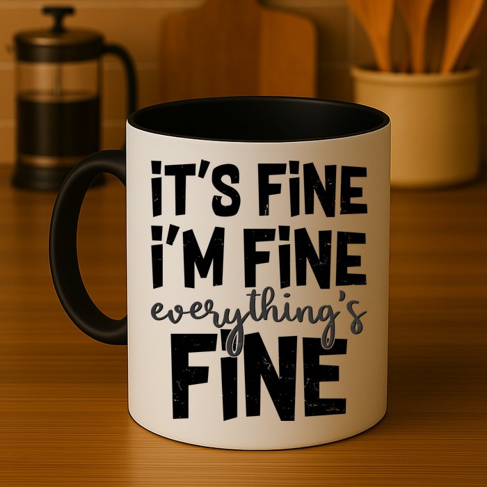 Funny Its Fine Im Fine Everythings Fine Mug
