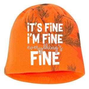 Funny Its Fine Im Fine Everythings Fine Kati - Camo Knit Beanie