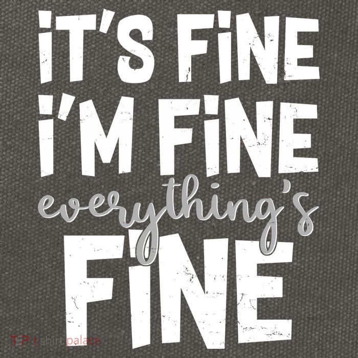 Funny Its Fine Im Fine Everythings Fine Cotton Canvas Backpack