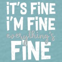Funny Its Fine Im Fine Everythings Fine Sueded Cloud Jersey T-Shirt
