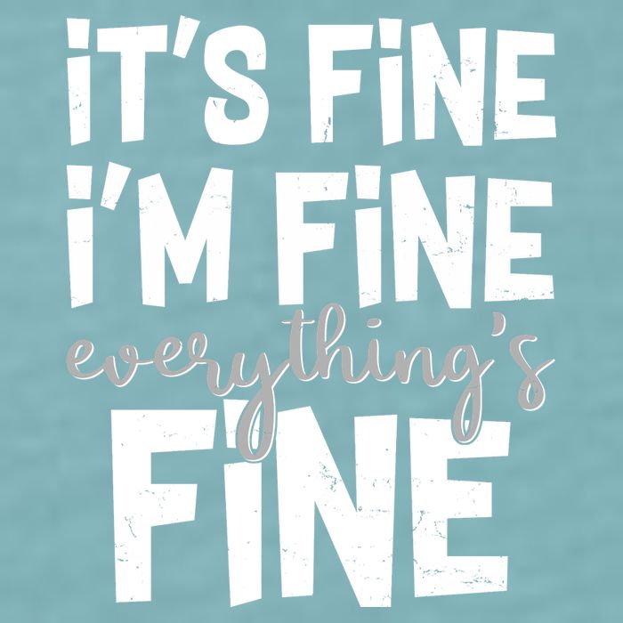 Funny Its Fine Im Fine Everythings Fine Sueded Cloud Jersey T-Shirt