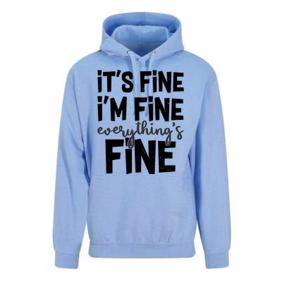 Funny Its Fine Im Fine Everythings Fine Unisex Surf Hoodie