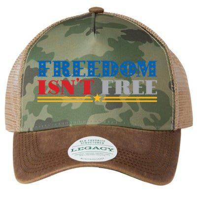 Freedom Isn't Free America Patriotic 4th Of July Veteran Meaningful Gift Legacy Tie Dye Trucker Hat