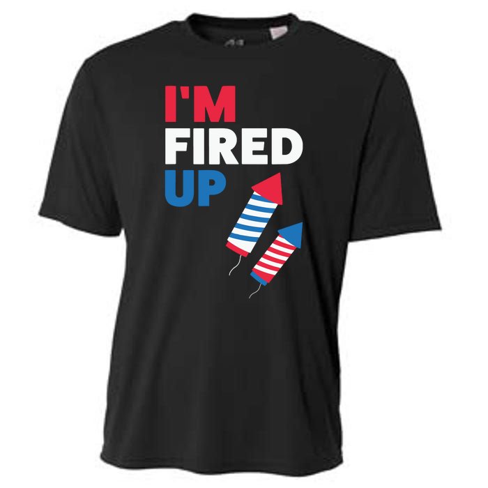 Fireworks Im Fired Up 4th Of July Cooling Performance Crew T-Shirt