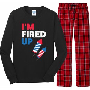 Fireworks Im Fired Up 4th Of July Long Sleeve Pajama Set