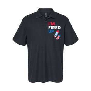 Fireworks Im Fired Up 4th Of July Softstyle Adult Sport Polo