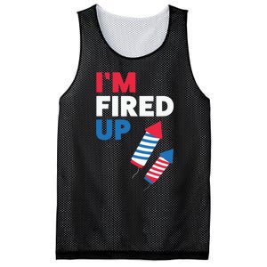 Fireworks Im Fired Up 4th Of July Mesh Reversible Basketball Jersey Tank