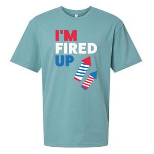 Fireworks Im Fired Up 4th Of July Sueded Cloud Jersey T-Shirt