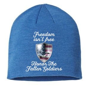 Freedom Isn't Free Honor The Fallen Soldiers Veterans Day Meaningful Gift Sustainable Beanie