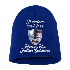 Freedom Isn't Free Honor The Fallen Soldiers Veterans Day Meaningful Gift Short Acrylic Beanie