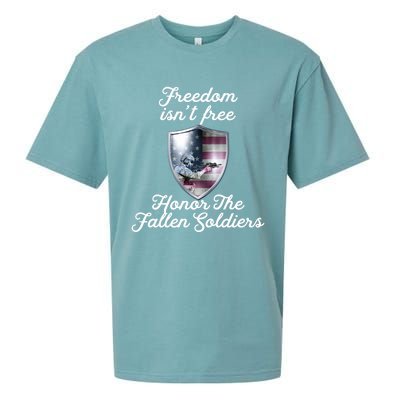 Freedom Isn't Free Honor The Fallen Soldiers Veterans Day Meaningful Gift Sueded Cloud Jersey T-Shirt