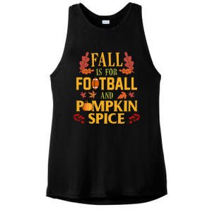 Fall Is For Football And Pumpkin Spice Gift Thanksgiving Meaningful Gift Ladies PosiCharge Tri-Blend Wicking Tank