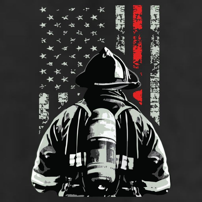 Fireman In Front Of American Flag Cool Firefighter Flag Tumbler