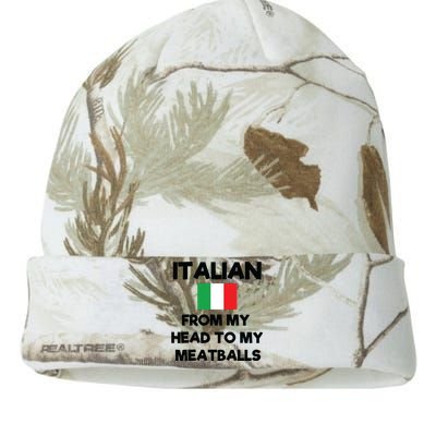 Funny Italian From My Head To My Meatballs Humor Joke Kati Licensed 12" Camo Beanie