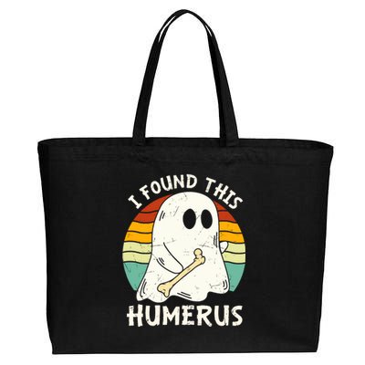 Funny I Found This Humerus Boo Ghost Halloween Costume Cotton Canvas Jumbo Tote