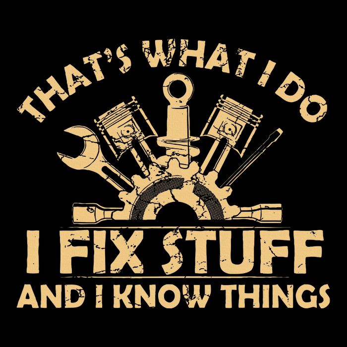 Funny I Fix Stuff And I Know Thingsmechanic Engineer Garage Impact Tech Backpack