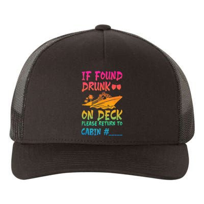 Funny If Found Drunk Return To Cabin Cruise Ship Yupoong Adult 5-Panel Trucker Hat