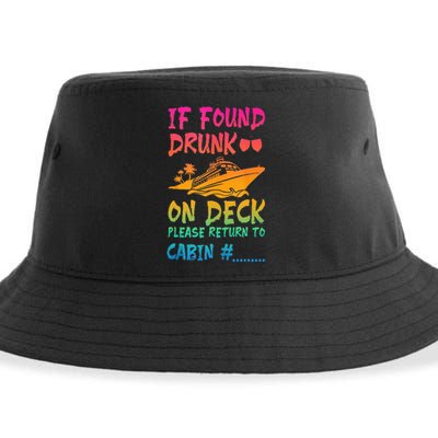 Funny If Found Drunk Return To Cabin Cruise Ship Sustainable Bucket Hat