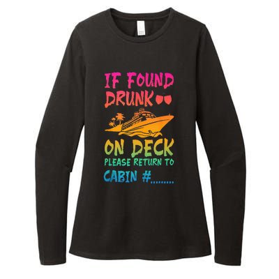 Funny If Found Drunk Return To Cabin Cruise Ship Womens CVC Long Sleeve Shirt