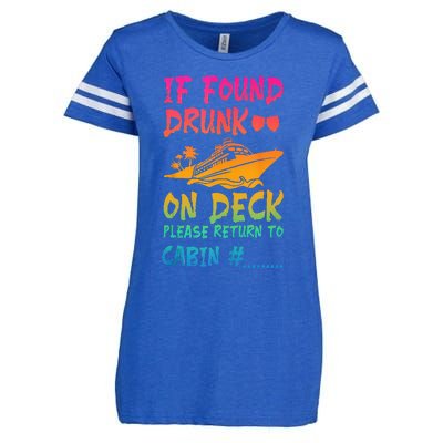 Funny If Found Drunk Return To Cabin Cruise Ship Enza Ladies Jersey Football T-Shirt