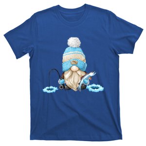 Funny Ice Fishing Tee With Family Christmas Gnome Gift T-Shirt