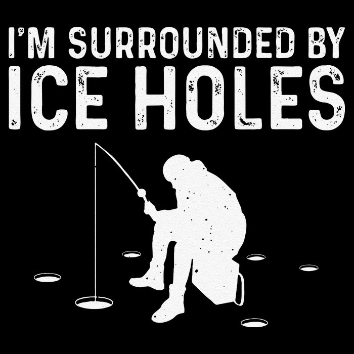 Funny Ice Fishing Gift For Snow Holes Fishermen Bucket Hat