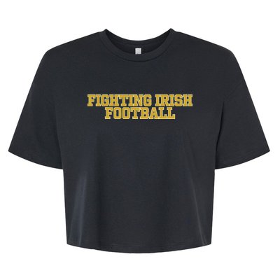 Fighting Irish Football Bella+Canvas Jersey Crop Tee