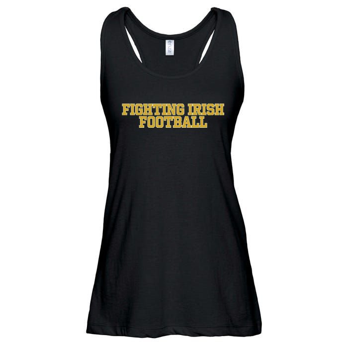 Fighting Irish Football Ladies Essential Flowy Tank