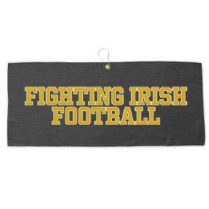 Fighting Irish Football Large Microfiber Waffle Golf Towel